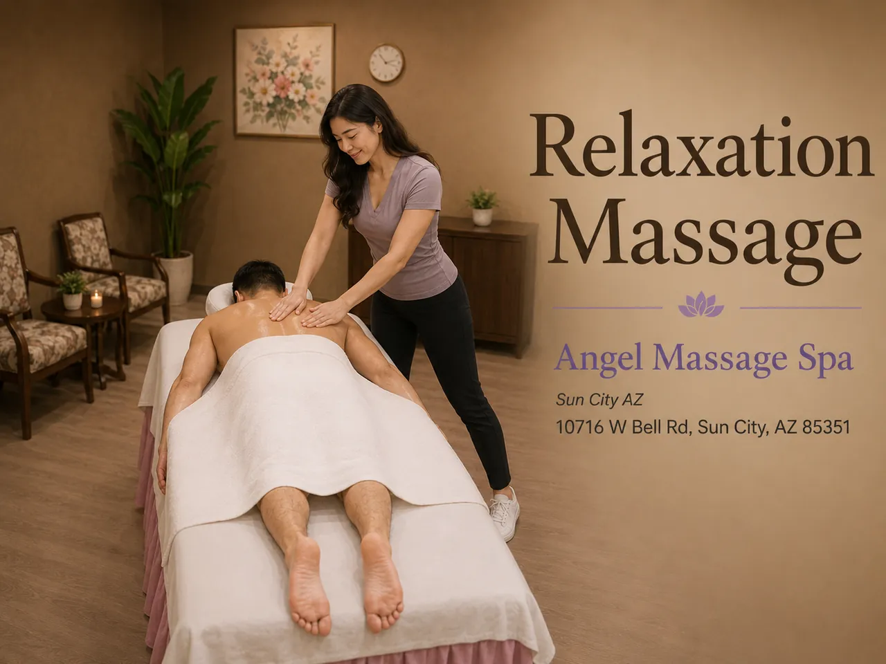 Relaxation Massage at Angel Massage Spa near Sun City, AZ