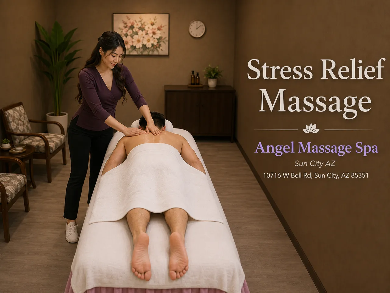 Stress Relief Massage in Sun City, AZ at Angel Massage Spa