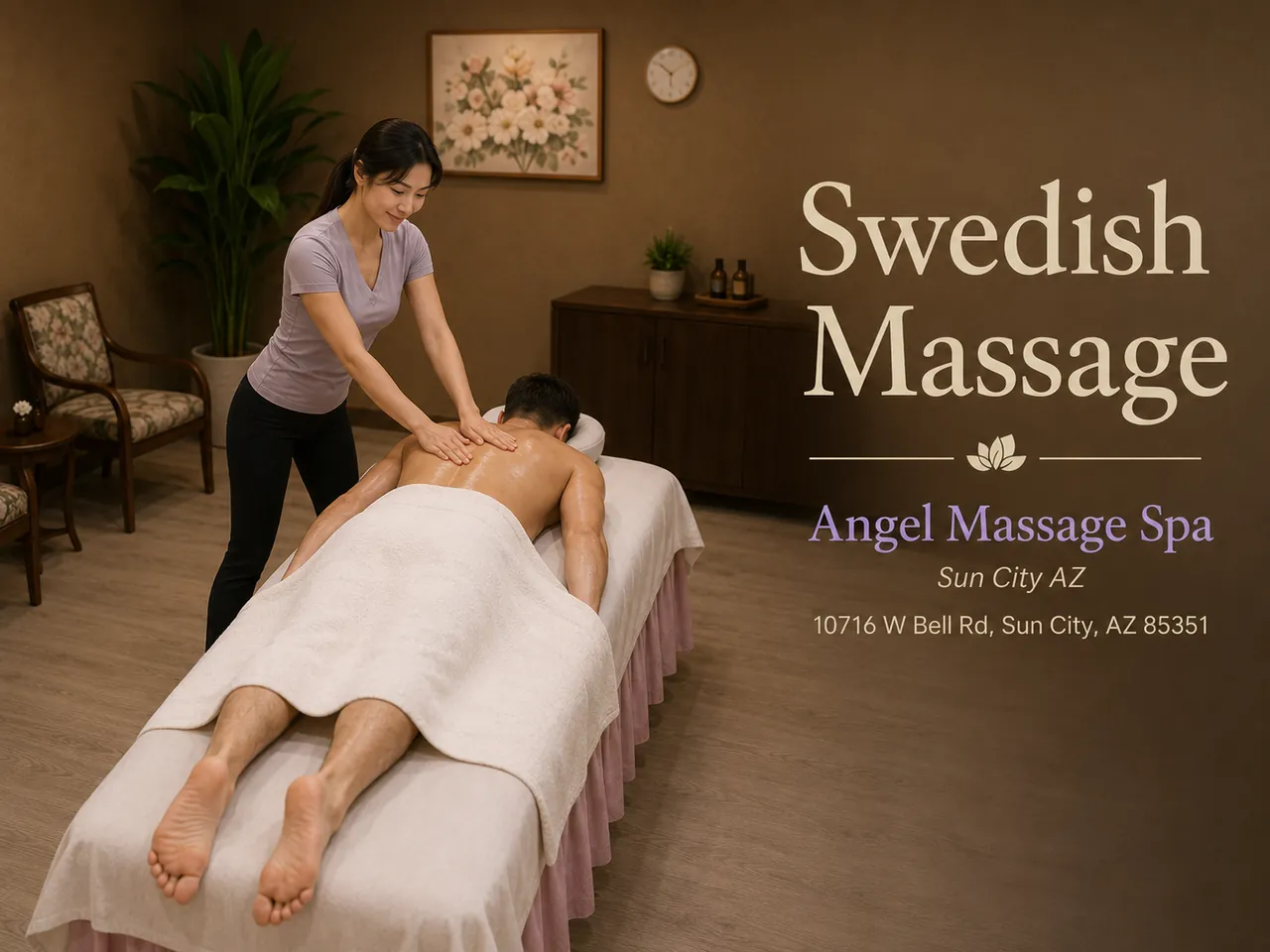 Swedish Massage at Angel Massage Spa near Sun City, AZ
