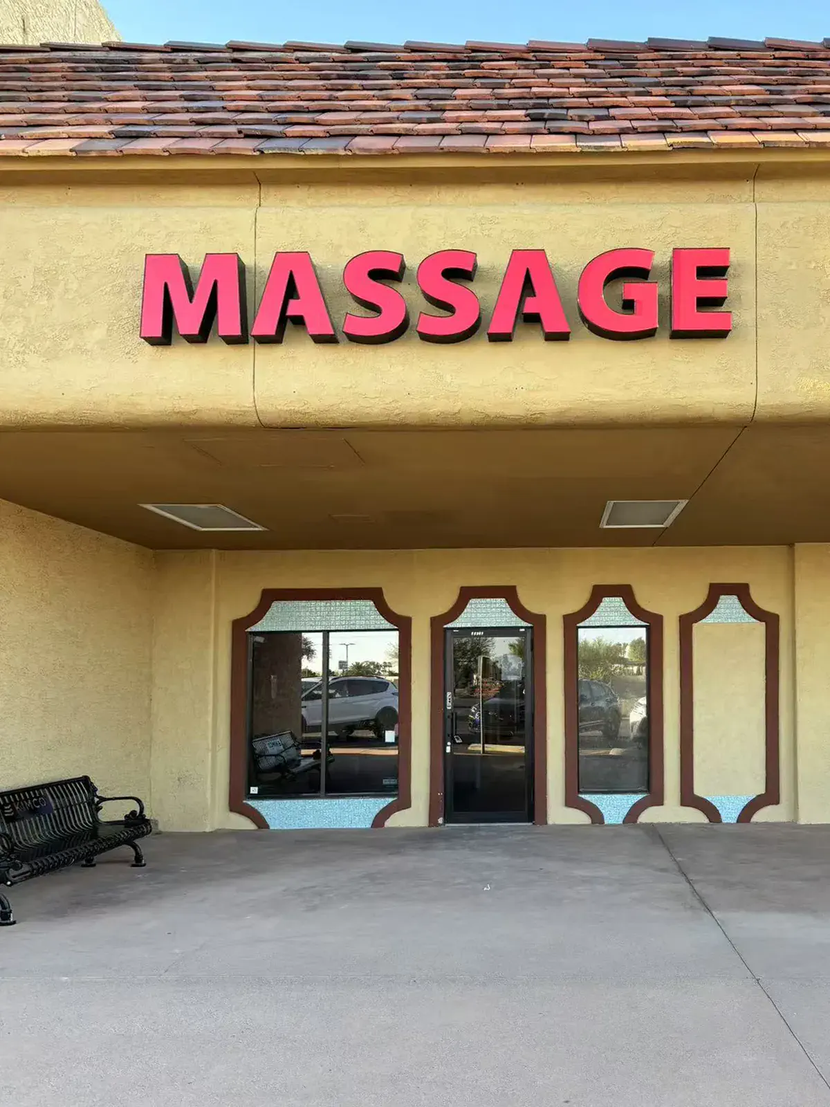Quiet treatment room with warm lighting at Angel Massage Spa, Sun City