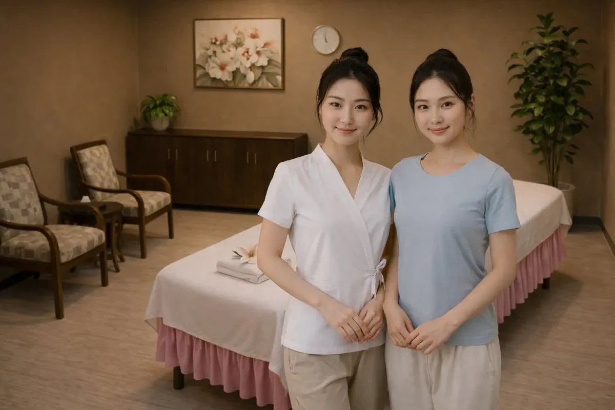 Two welcoming therapists at our Sun City spa