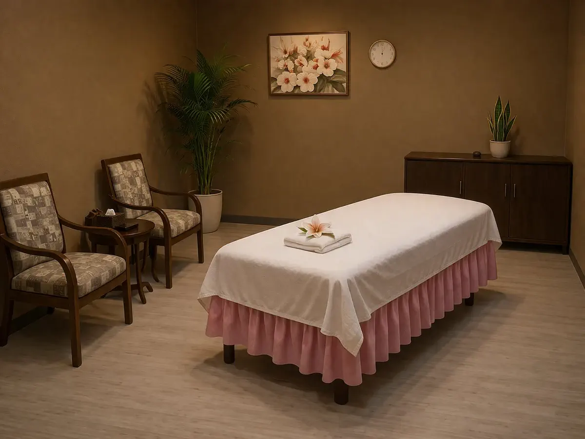 Spacious calm massage space at Angel Massage Spa, Sun City AZ